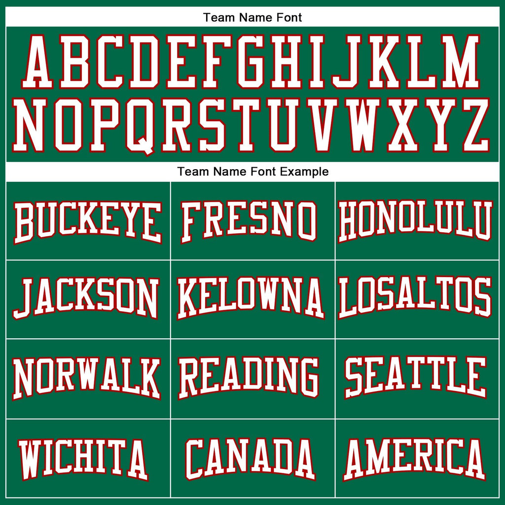 Custom Kelly Green White-Red Authentic Football Jersey photo 4