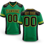 Custom Kelly Green Black-Yellow Authentic Football Jersey