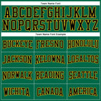 Custom Kelly Green Black-Yellow Authentic Football Jersey photo 4