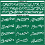 Custom Stitched Kelly Green White Sports Pullover Sweatshirt Hoodie photo 4