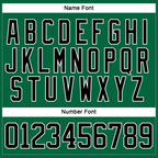 Custom Kelly Green Black-White Hockey Lace Neck Jersey photo 4