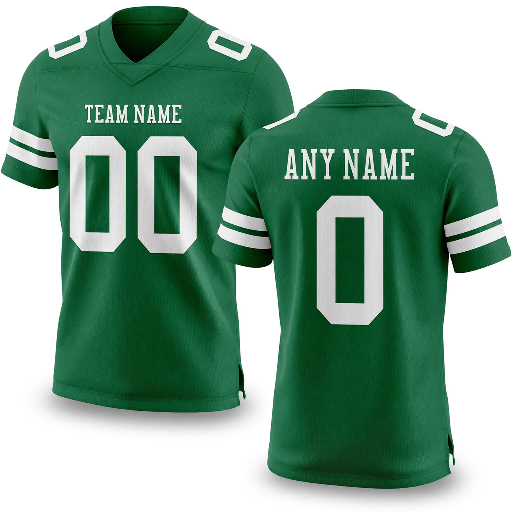Custom Kelly Green White Authentic Football Jersey