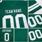 Custom Kelly Green White Authentic Football Jersey detail