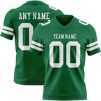 Custom Kelly Green White Authentic Football Jersey photo 1