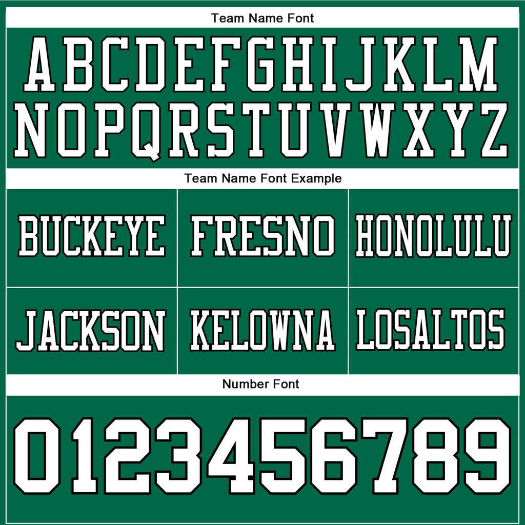 Custom Kelly Green White-Black Authentic Football Jersey photo 4
