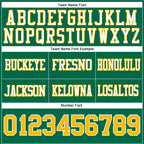 Custom Kelly Green Gold-White Authentic Football Jersey photo 4