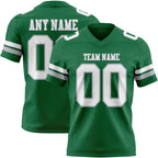 Custom Kelly Green White-Gray Authentic Football Jersey photo 1