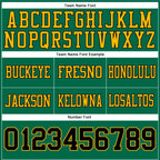 Custom Kelly Green Black-Gold Authentic Football Jersey photo 4