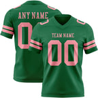 Custom Kelly Green Medium Pink Authentic Football Jersey photo 1