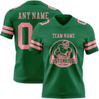 Custom Kelly Green Medium Pink Authentic Football Jersey photo 2