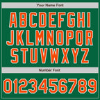 Custom Stitched Kelly Green Orange-White Baseball Pullover Sweatshirt Hoodie photo 4