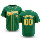 Custom Stitched Kelly Green Gold-White Baseball Pullover Sweatshirt Hoodie