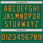 Custom Stitched Kelly Green Old Gold-Black Baseball Pullover Sweatshirt Hoodie photo 4