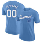 Custom Light Blue White-Royal Performance T-Shirt photo 1