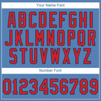 Custom Light Blue Red-Navy Performance T-Shirt photo 2