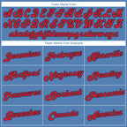 Custom Light Blue Red-Navy Performance T-Shirt photo 3