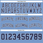 Custom Light Blue Navy-White Authentic Throwback Basketball Shorts photo 2