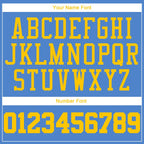 Custom Light Blue Gold Authentic Throwback Basketball Jersey photo 3