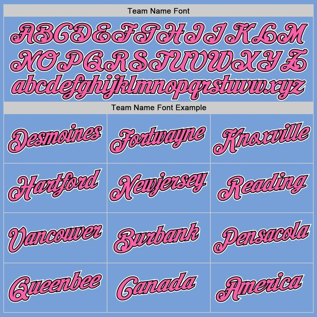 Custom Stitched Light Blue Pink-Black Sports Pullover Sweatshirt Hoodie photo 5