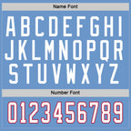 Custom Light Blue White-Red Hockey Jersey photo 4