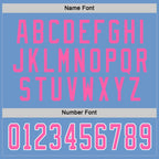 Custom Light Blue Pink-White Hockey Jersey photo 2
