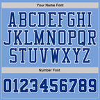 Custom Stitched Light Blue White Pinstripe Royal-White Sports Pullover Sweatshirt Hoodie photo 2