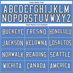 Custom Light Blue White-Black Authentic Throwback Basketball Jersey photo 2