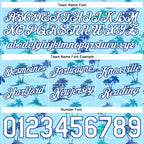 Custom Light Blue White-Royal 3D Pattern Design Palm Trees Authentic Basketball Shorts photo 2