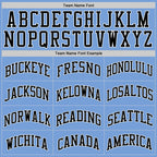 Custom Light Blue Black-White Authentic Throwback Basketball Jersey photo 3