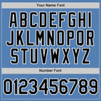 Custom Light Blue Black-White Performance T-Shirt photo 3