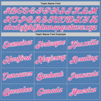 Custom Light Blue Pink-White Performance T-Shirt photo 2