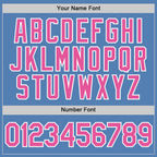 Custom Light Blue Pink-White Performance T-Shirt photo 3
