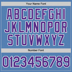 Custom Light Blue Purple-White Performance T-Shirt photo 3