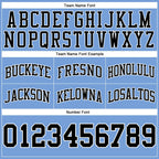 Custom Light Blue Black-White Authentic Throwback Basketball Shorts photo 2