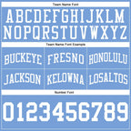 Custom Light Blue White Authentic Throwback Basketball Shorts photo 2