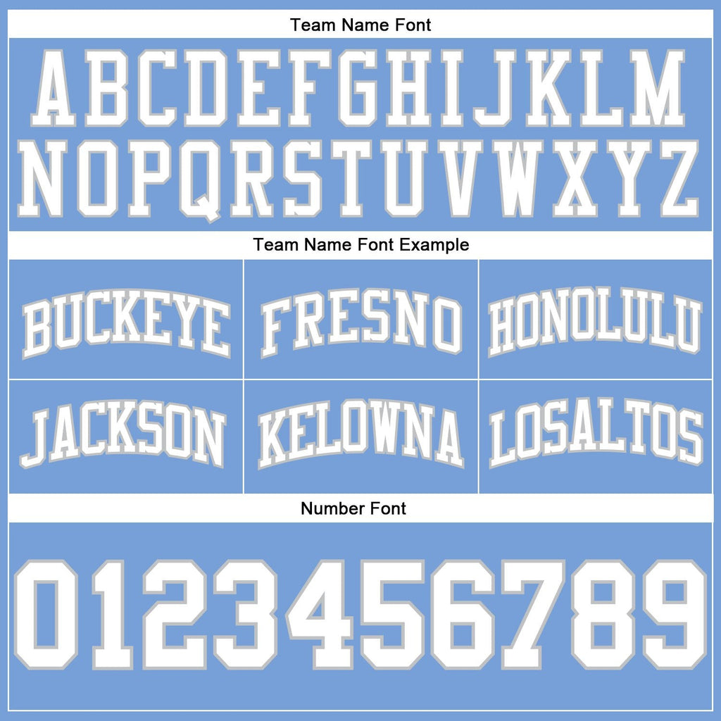 Custom Light Blue White-Gray Authentic Throwback Basketball Shorts photo 2