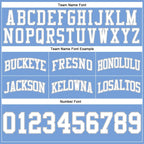 Custom Light Blue White-Gray Authentic Throwback Basketball Shorts photo 2