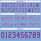 Custom Light Blue Purple-White Authentic Throwback Basketball Shorts photo 2