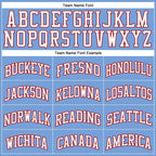 Custom Light Blue White-Red Authentic Throwback Basketball Jersey photo 2