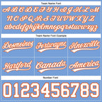 Custom Light Blue White-Orange Authentic Basketball Shorts photo 3