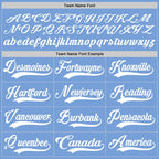 Custom Light Blue White Hockey Lace Neck Jersey photo 3