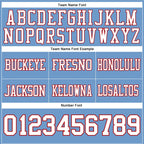 Custom Light Blue White-Red Authentic Football Jersey photo 4