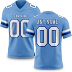 Custom Light Blue White-Royal Authentic Football Jersey