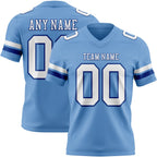 Custom Light Blue White-Royal Authentic Football Jersey photo 1
