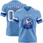 Custom Light Blue White-Royal Authentic Football Jersey photo 2