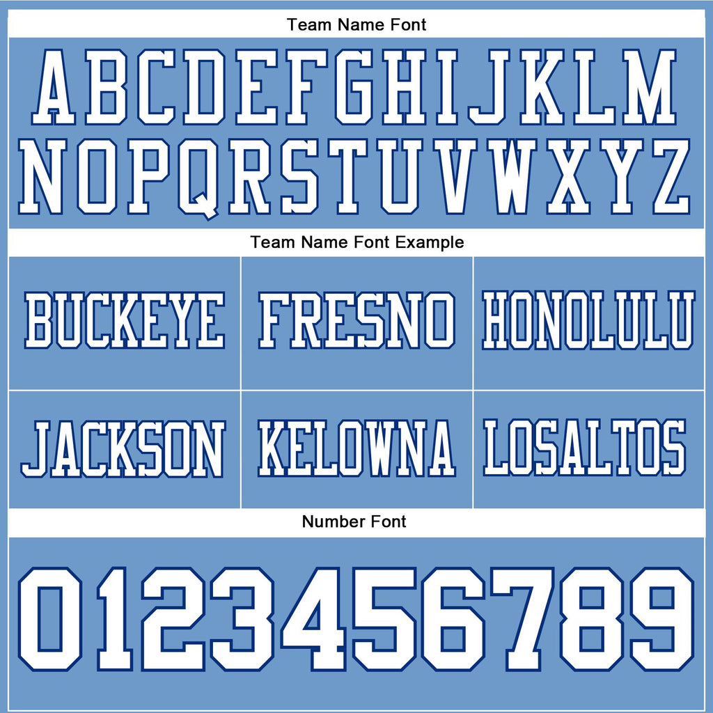 Custom Light Blue White-Royal Authentic Football Jersey photo 4