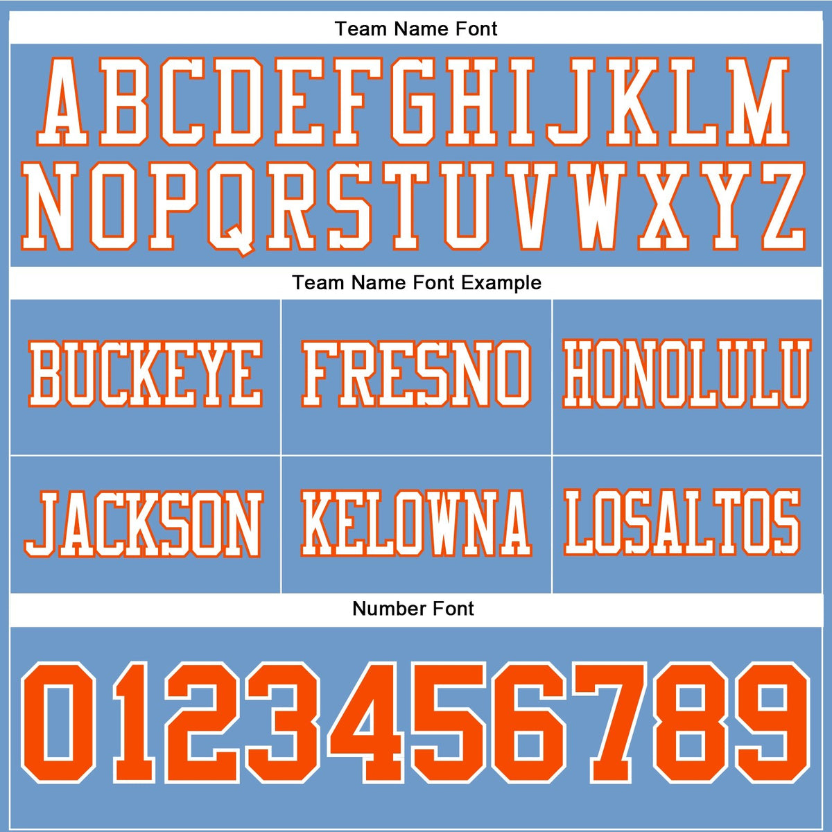 Custom Light Blue Orange-White Authentic Football Jersey photo 3