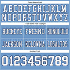 Custom Light Blue White-Navy Authentic Football Jersey photo 3