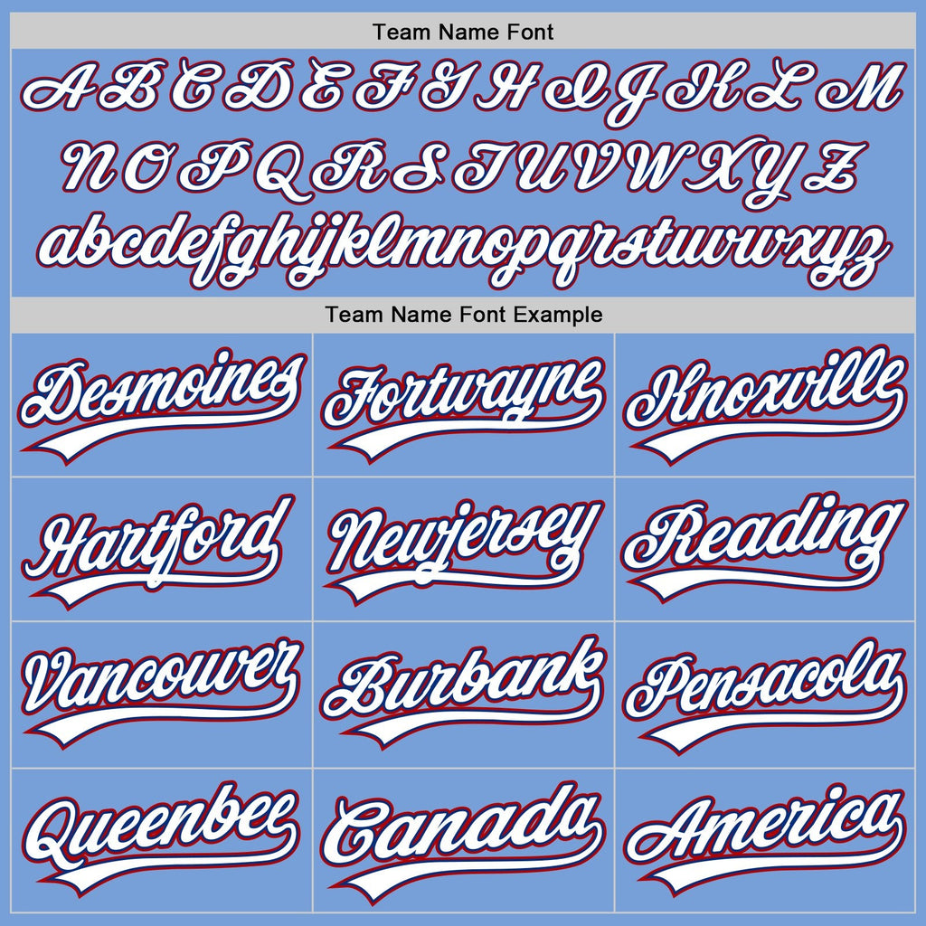 Custom Stitched Light Blue White Royal-Red Baseball Pullover Sweatshirt Hoodie photo 2