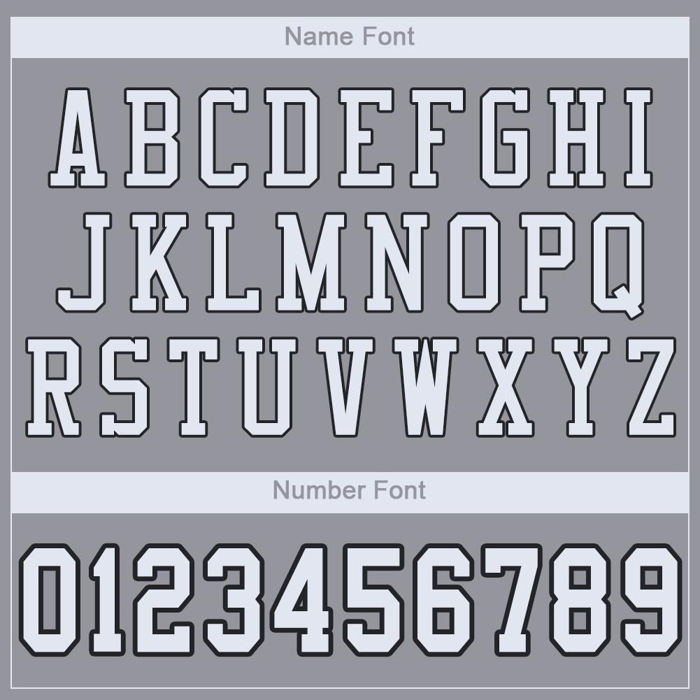 Custom Light Gray White-Black Mesh Authentic Football Jersey photo 3